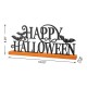 Glitzhome 18"L Halloween Wood & Metal "HAPPY HALLOWEEN" Table Decor