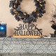 Glitzhome 18"L Halloween Wood & Metal "HAPPY HALLOWEEN" Table Decor