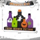 Glitzhome 14"L Halloween Wooden Poison Bottles Table decor