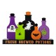 Glitzhome 14"L Halloween Wooden Poison Bottles Table decor