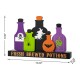 Glitzhome 14"L Halloween Wooden Poison Bottles Table decor