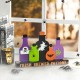 Glitzhome 14"L Halloween Wooden Poison Bottles Table decor