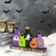 Glitzhome 14"L Halloween Wooden Poison Bottles Table decor