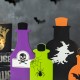 Glitzhome 14"L Halloween Wooden Poison Bottles Table decor