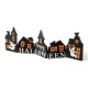 Glitzhome 24.75"L Halloween Wooden Hinged Haunted House Table Decor