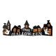 Glitzhome 24.75"L Halloween Wooden Hinged Haunted House Table Decor