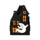 Glitzhome 24.75"L Halloween Wooden Hinged Haunted House Table Decor