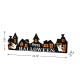 Glitzhome 24.75"L Halloween Wooden Hinged Haunted House Table Decor