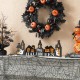 Glitzhome 24.75"L Halloween Wooden Hinged Haunted House Table Decor