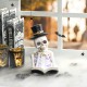 Glitzhome 10.25"H Halloween Lighted Resin Skull Reading Book Table Decor