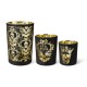 Glitzhome Set of 3 Halloween Glass Votive/Pillar Candle Holders