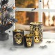 Glitzhome Set of 3 Halloween Glass Votive/Pillar Candle Holders