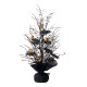 Glitzhome 21"H Lighted Halloween Candy Corn Berries Table Tree