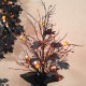 Glitzhome 21"H Lighted Halloween Candy Corn Berries Table Tree