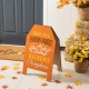 Glitzhome 24"H Halloween & Fall Double Sided Standing Easel Porch Sign