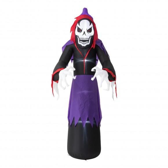 Glitzhome 10ft Lighted Halloween Inflatable Grim Reaper Decor