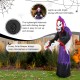 Glitzhome 10ft Lighted Halloween Inflatable Grim Reaper Decor