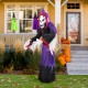 Glitzhome 10ft Lighted Halloween Inflatable Grim Reaper Decor