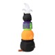 Glitzhome 8ft Lighted Halloween Inflatable Stacked Ghost, Black Cat, Witch & Pumpkin Decor