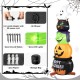 Glitzhome 8ft Lighted Halloween Inflatable Stacked Ghost, Black Cat, Witch & Pumpkin Decor