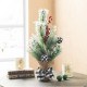 Glitzhome 21"H Flocked Pine and Berries Table Tree
