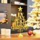 Glitzhome 18.25"H Metal Gold Foil Christmas Table Tree