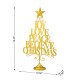 Glitzhome 18.25"H Metal Gold Foil Christmas Table Tree