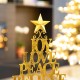 Glitzhome 18.25"H Metal Gold Foil Christmas Table Tree