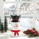 Glitzhome 19.50"H Metal Snowman Decorative Bucket