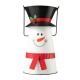 Glitzhome 19.50"H Metal Snowman Decorative Bucket