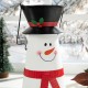 Glitzhome 19.50"H Metal Snowman Decorative Bucket