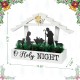 Glitzhome 13.5"L Wooden Nativity Table Decor