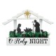 Glitzhome 13.5"L Wooden Nativity Table Decor