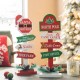 Glitzhome 16.5"H Set of 2 Christmas Wooden Sign Table Décor