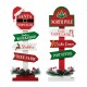 Glitzhome 16.5"H Set of 2 Christmas Wooden Sign Table Décor