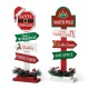 Glitzhome 16.5"H Set of 2 Christmas Wooden Sign Table Décor