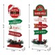 Glitzhome 16.5"H Set of 2 Christmas Wooden Sign Table Décor