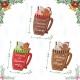 Glitzhome 8"H Set of 3 Christmas Wooden Gingerbread Man Mug Table Decor