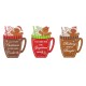 Glitzhome 8"H Set of 3 Christmas Wooden Gingerbread Man Mug Table Decor