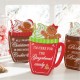 Glitzhome 8"H Set of 3 Christmas Wooden Gingerbread Man Mug Table Decor