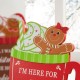 Glitzhome 8"H Set of 3 Christmas Wooden Gingerbread Man Mug Table Decor