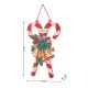 Glitzhome 20"H Wooden Christmas Candy Cane Wall Décor