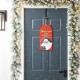 Glitzhome 18"H Wooden Christmas Santa Door Hanger