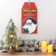 Glitzhome 18"H Wooden Christmas Santa Door Hanger