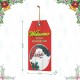 Glitzhome 18"H Wooden Christmas Santa Door Hanger