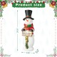 Glitzhome 29.25"H Christmas Resin Snowman Porch Décor includes 8 Warm White Lights with Timer