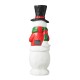 Glitzhome 29.25"H Christmas Resin Snowman Porch Décor includes 8 Warm White Lights with Timer