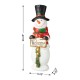 Glitzhome 29.25"H Christmas Resin Snowman Porch Décor includes 8 Warm White Lights with Timer