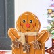 Glitzhome 24"H Wood Gingerbread Man Porch Decor