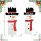 Glitzhome 36"H Metal Glittered Snowman Porch Decor